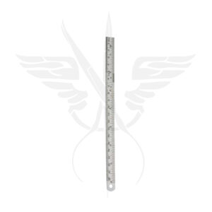Ruler graduated in mm and inches